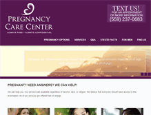 Tablet Screenshot of pregnancycarecenter.com